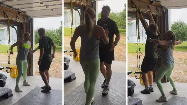 Bestens gelaunt - Mika & Kilde: Tanzend macht das Workout mehr Spaß