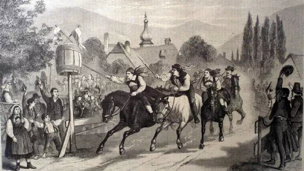 Uralte Reiterspiele - Ross, Reiter, Kranzl, Dirndl und Remmidemmi