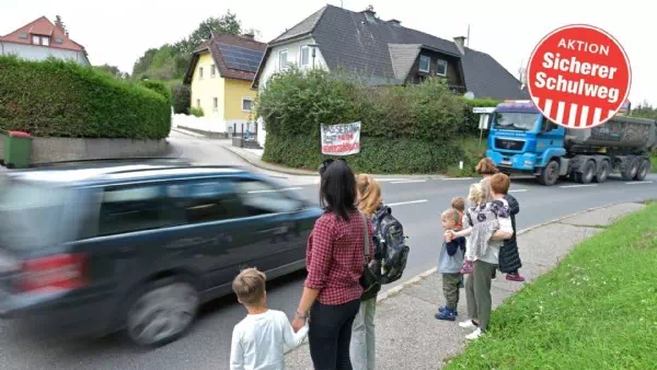 In kleiner Ortschaft - Dieser Schulweg wird für Kinder zur Lebensgefahr