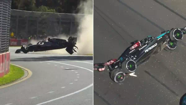 Wilder Crash - Russell zerlegt seinen Mercedes brutal