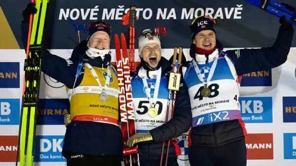 Biathlon-WM   - Laegreid führt im WM-Sprint Norwegen-Triplesieg an