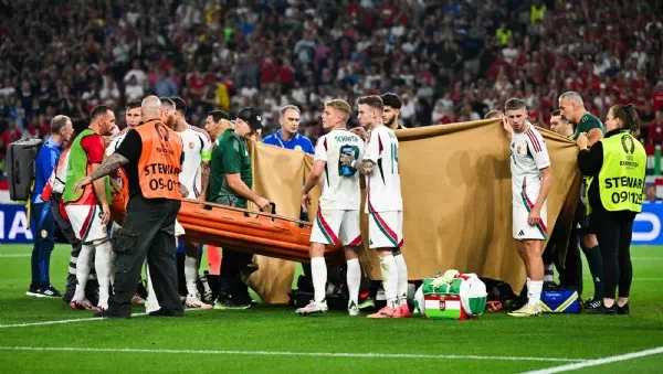 Regungslos am Boden - Freundin von Varga erlebte EM-Drama hautnah mit