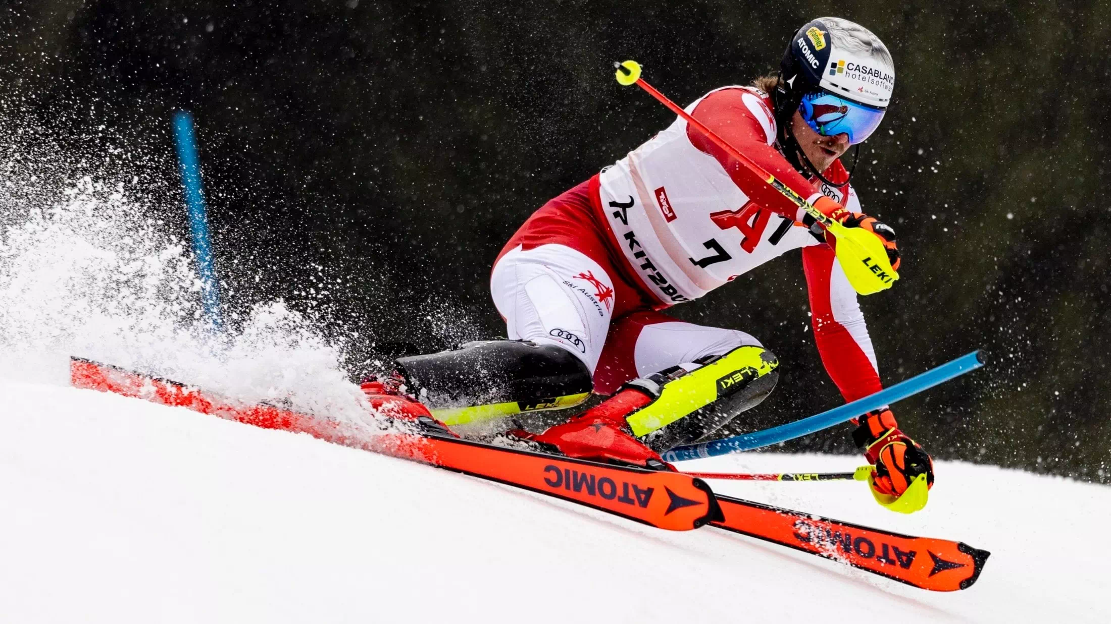 Erster Durchgang des Herren-Slaloms in Schladming!
