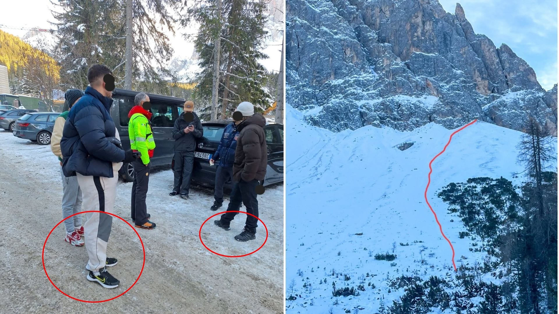 Lebensgefährliche Schnee-Exkursion in den Dolomiten