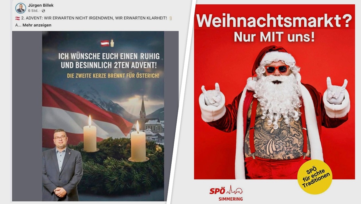 Peinliche Weihnachtsgrüße in Wiener Bezirk