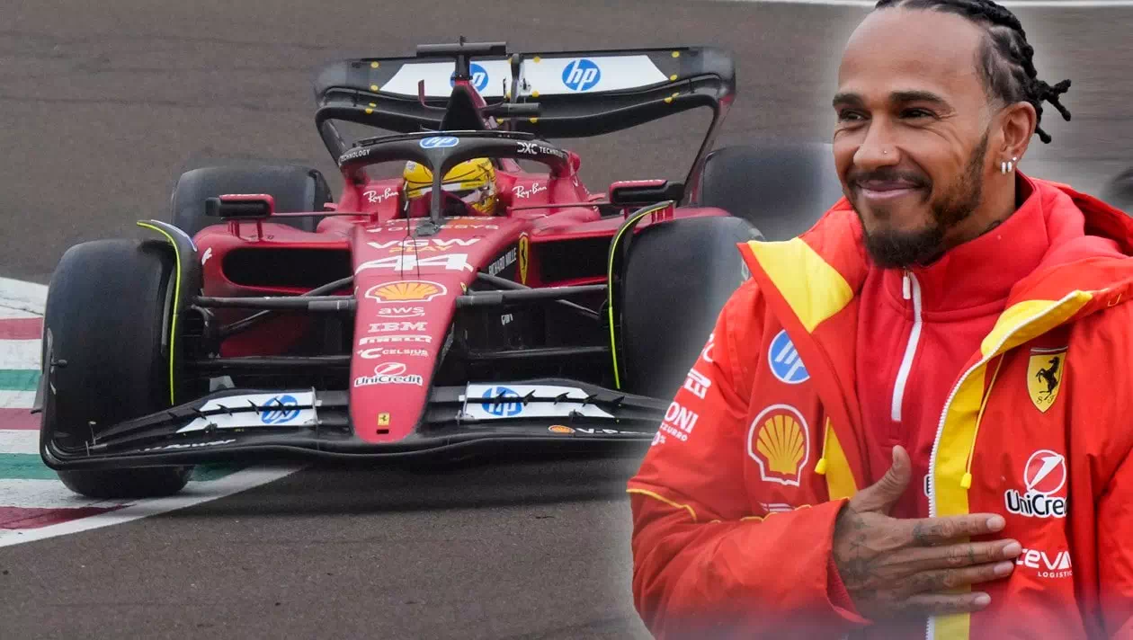 Hamiltons Debüt im Ferrari begeistert die Fans!