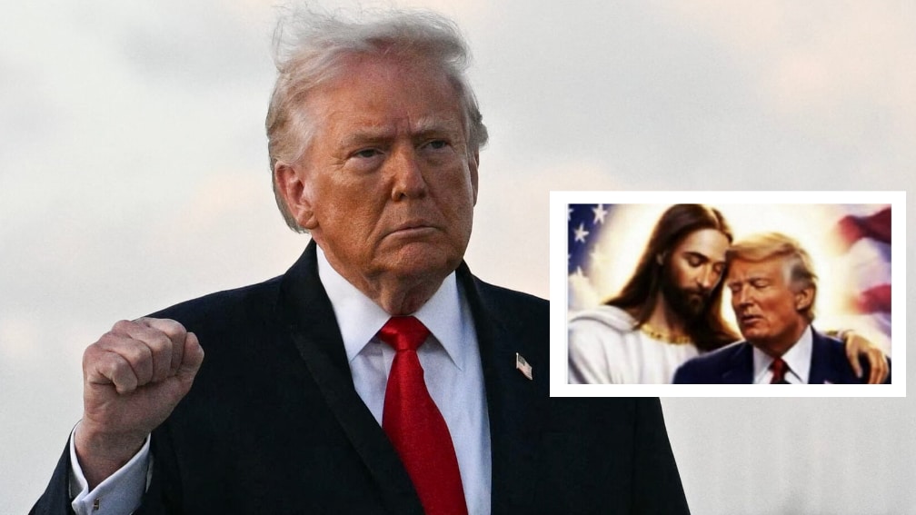 Trump umarmt Jesus: Provokante Bildveröffentlichung